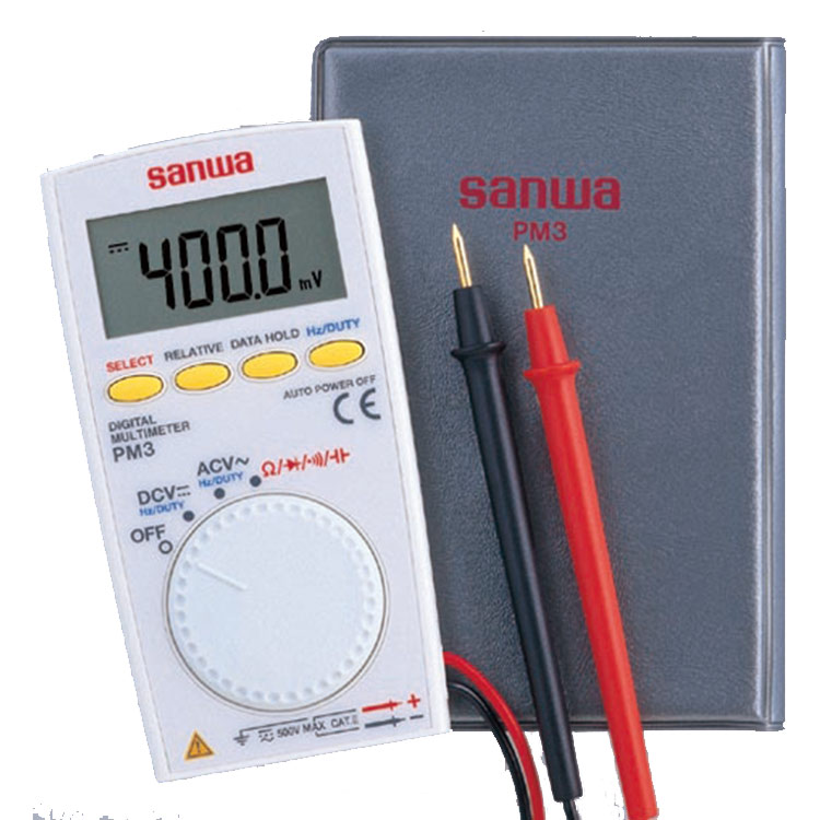 日本三和(sanwa)PM3小型超薄便攜式多功能數(shù)字萬用表