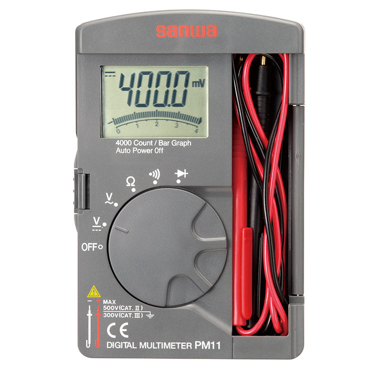日本三和(sanwa)PM11小型超薄便攜式數(shù)字萬(wàn)用表