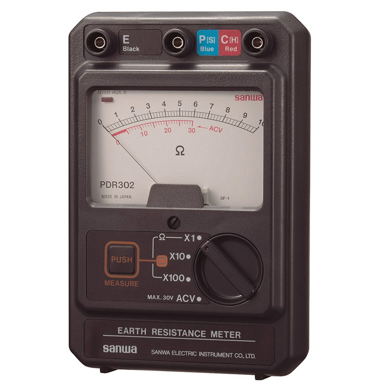 日本三和(sanwa)PDR302模擬指針式接地電阻測試儀